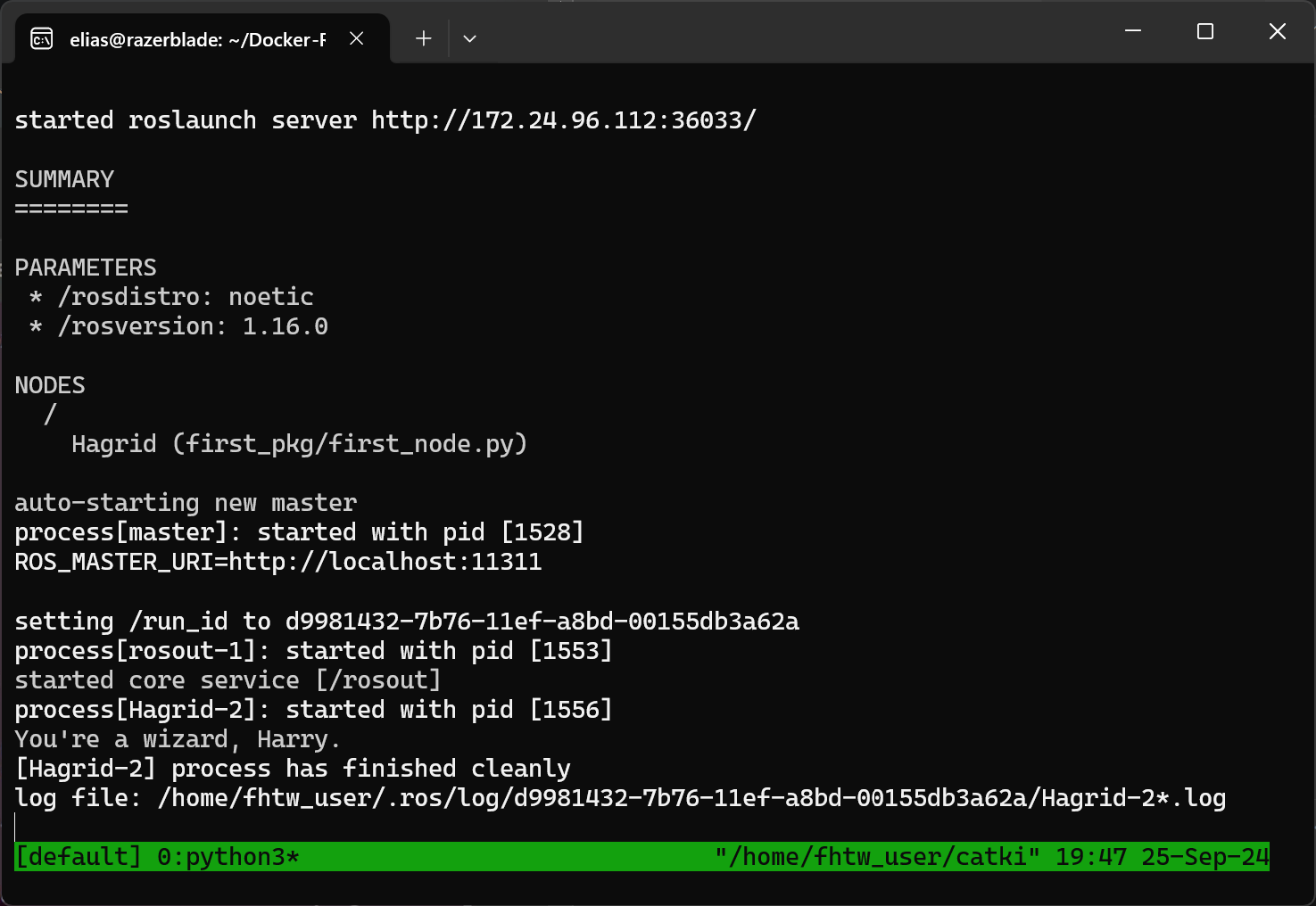 First Node Output